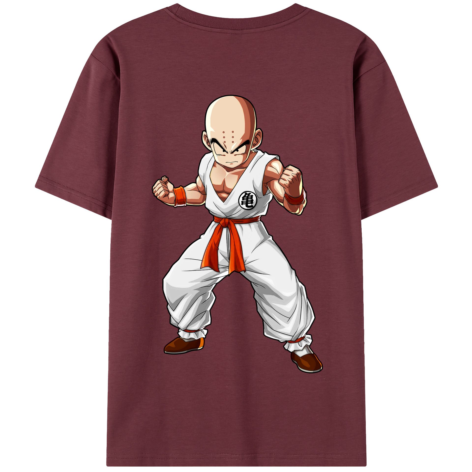 （画像用） ドラゴンボール クリリン DRAGON BALL krillin 綿100％半袖Tシャツ（背面プリント）